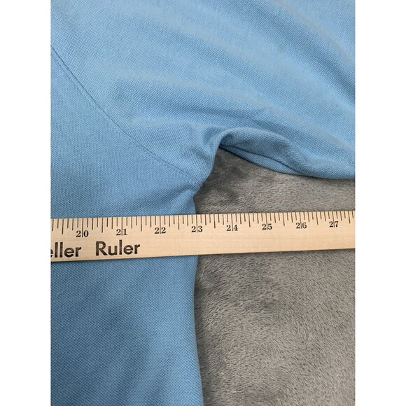 England 09 Mens XL Light Blue Polo Shirt With Embroidered Cross Patch Centered H - Picture 4 of 10